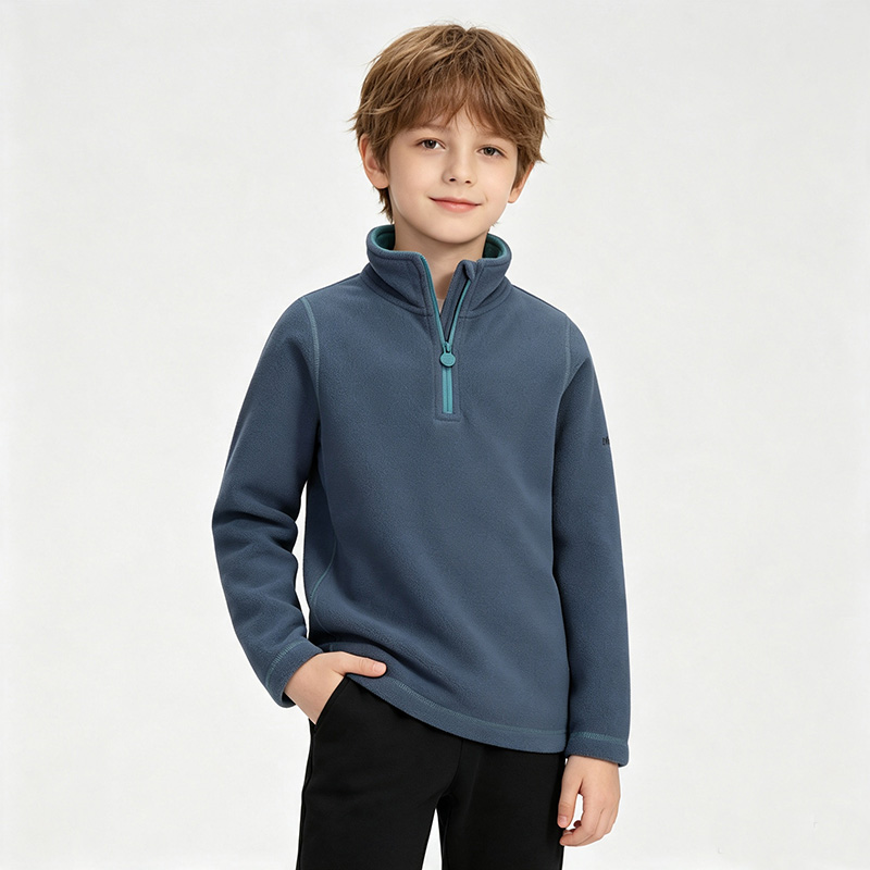 RECYCLE FLEECE BOY'S 1/2 ZIPPER PULLOVER