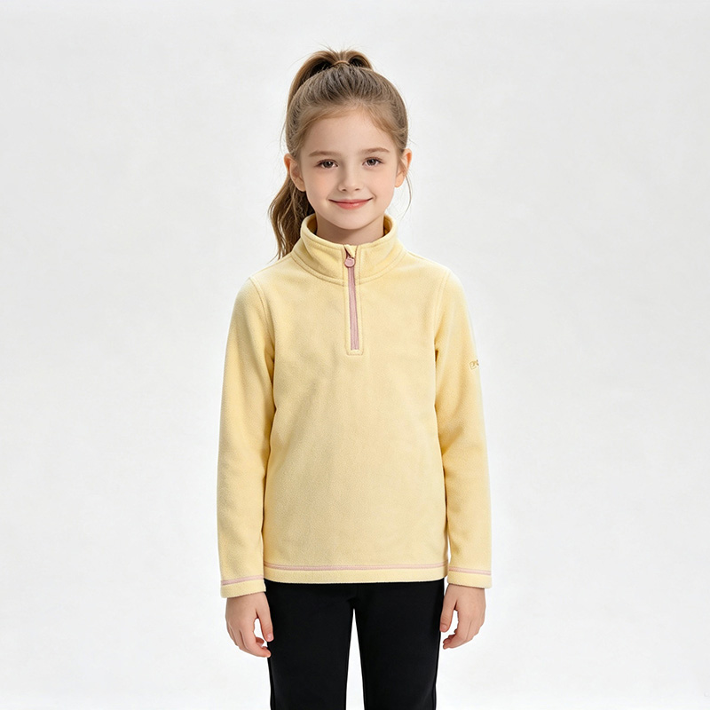 RECYCLE FLEECE GRIL'S 1/2 ZIPPER PULLOVER