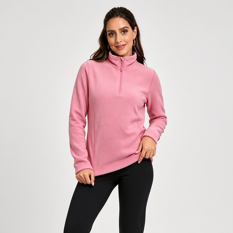 RECYCLE FLEECE LADIES 1/2 zipper PULLOVER