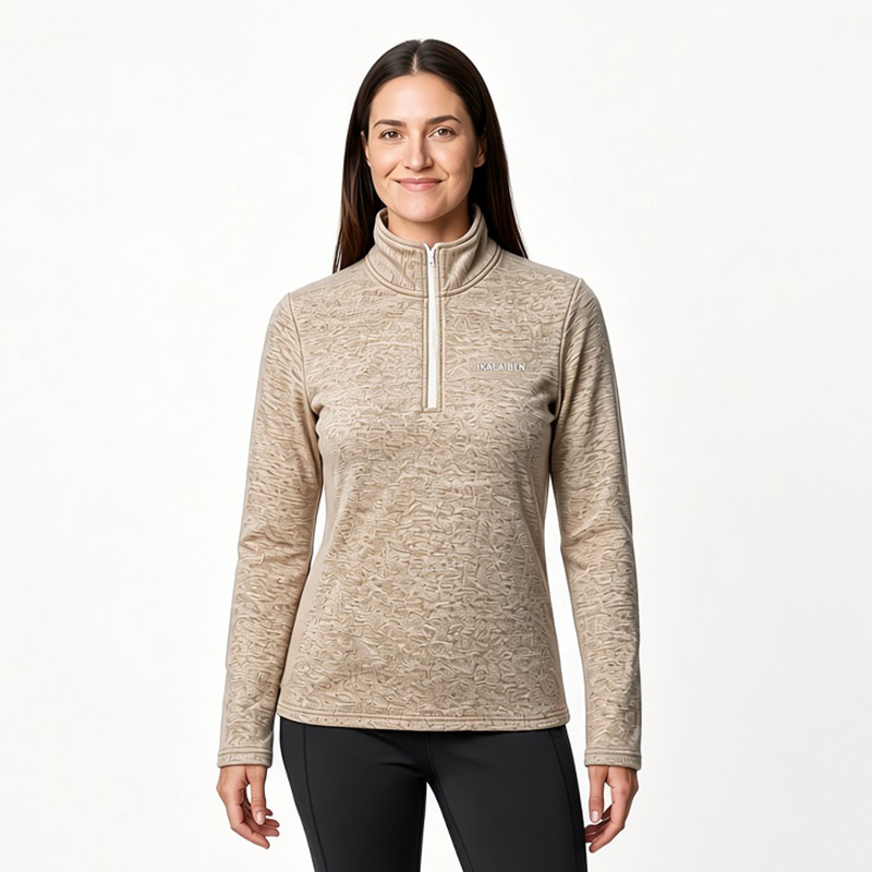 LADIES 1/2 zipper HIGH QUALITY FLEECE PULLOVER