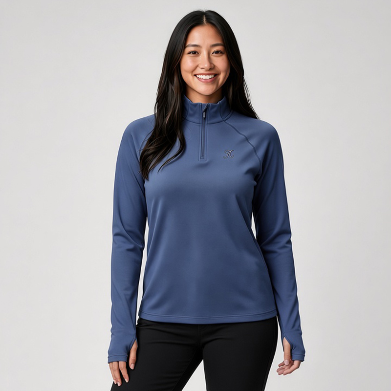 LADIES 1/2 zipper DRALON FLEECE PULLOVER