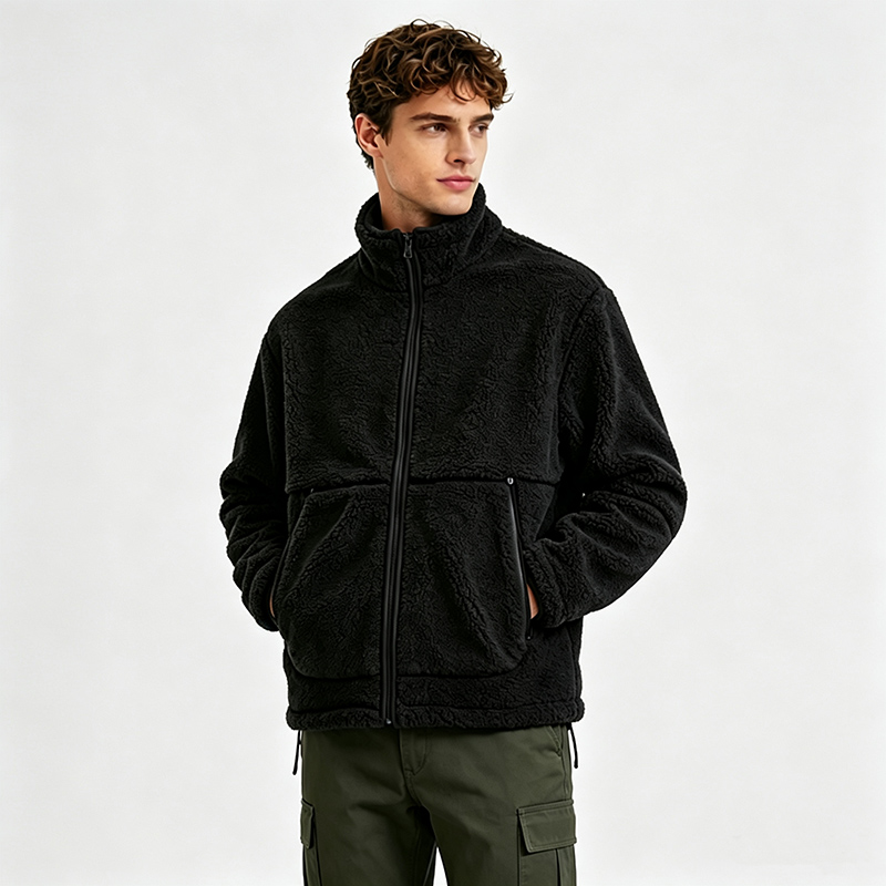 MEN SHERPA FLEECE JACKET - FUJIAN KALAIBEN NETWORK TECHNOLOGY CO.,LTD