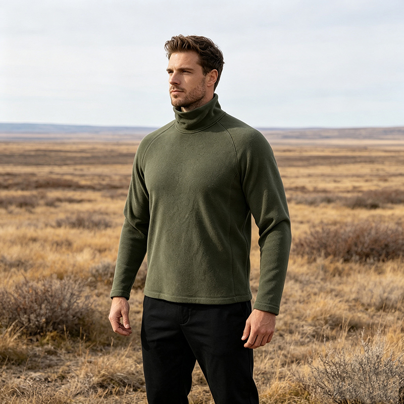 Men Cowl Neck Fleece Sweater: The Ideal Combination of Warmth, Comfort and Outdoor Performance