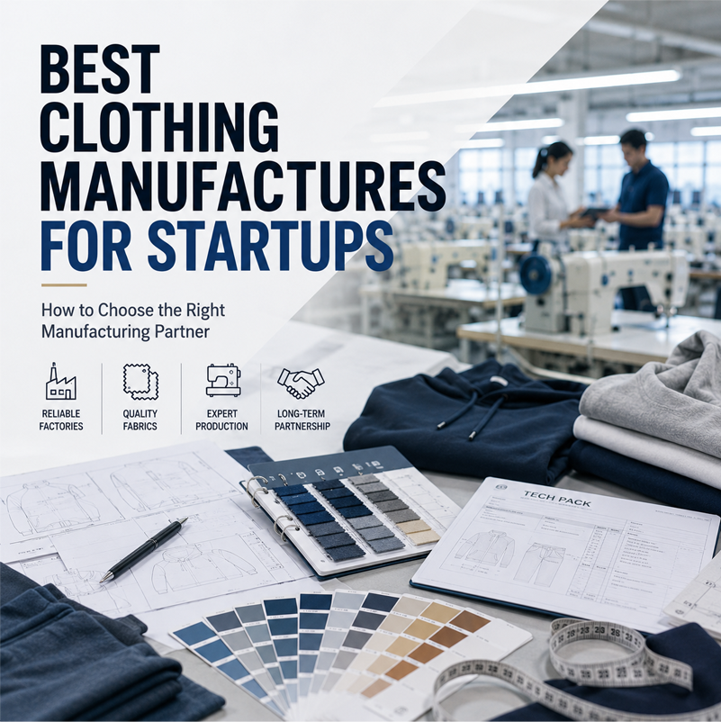 Best Clothing Manufacturers for Startups: How to Choose the Right Manufacturing Partner