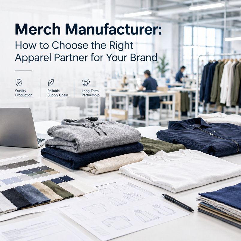Merch Manufacturer: How to Choose the Right Apparel Partner for Your Brand