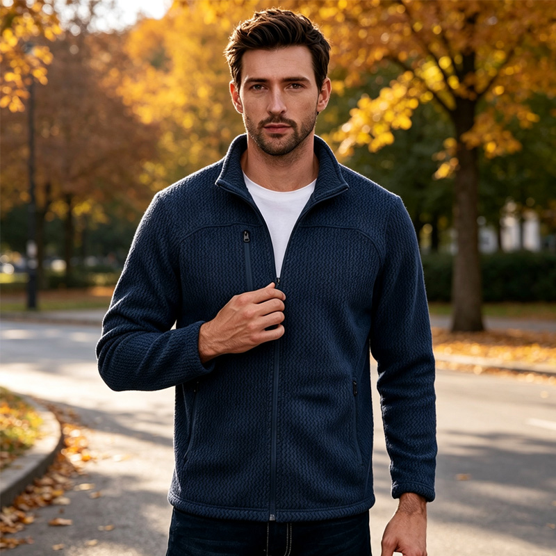 Men Jacquard Polar Fleece Jacket: The Complete Guide to Textured Double-Layer Warmth