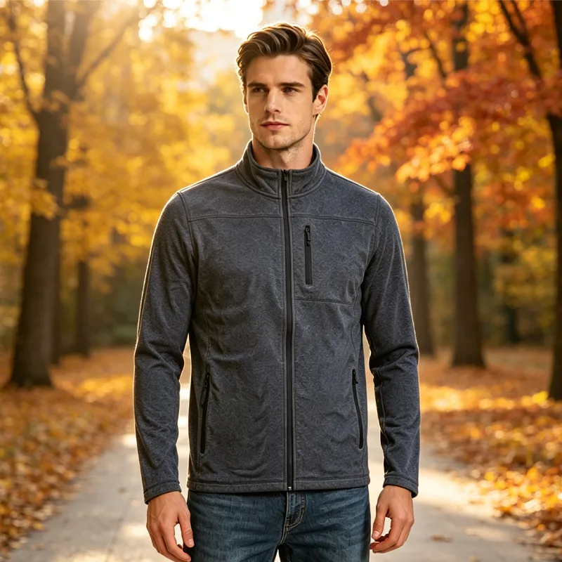 Men's Toothpick Stripes Fleece Jacket: Why 90/10 Polyester-Spandex Outperforms Cotton Fleece