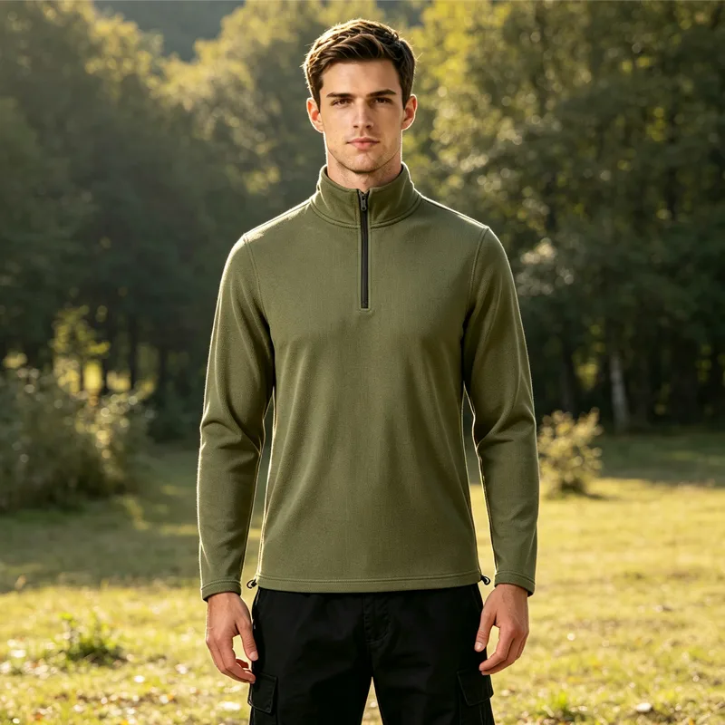 Men's Waffle Fabric Pullover: Why 220GSM Polyester-Spandex Outperforms Regular Knit Fabrics