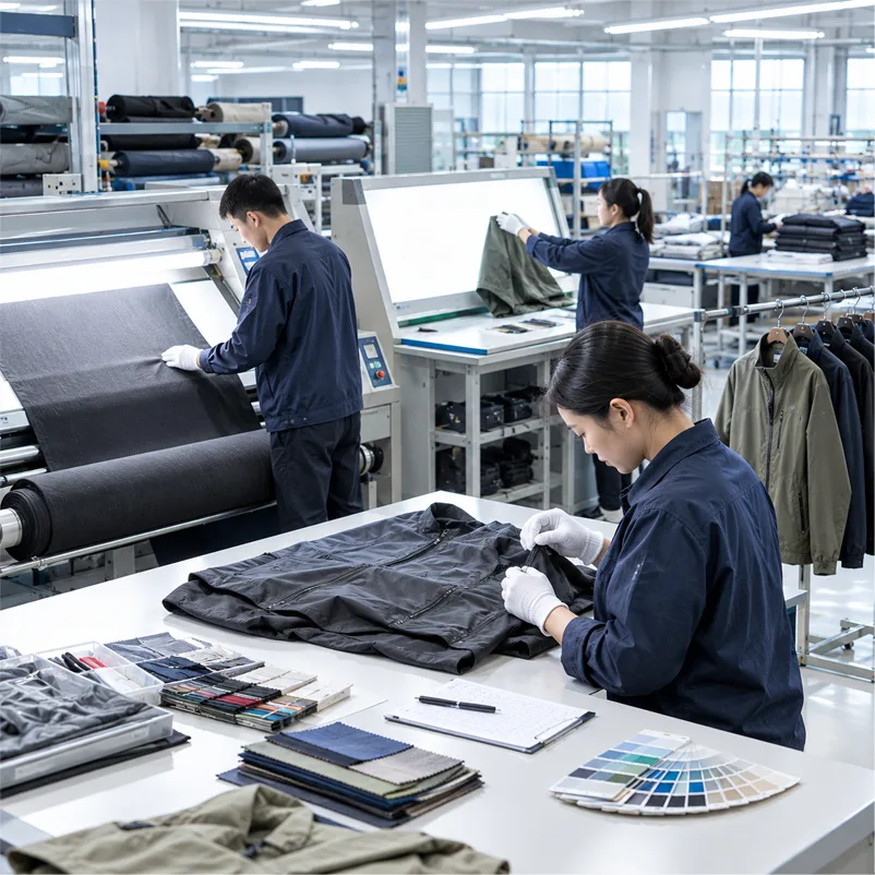 China apparel factory fabric and garment quality control