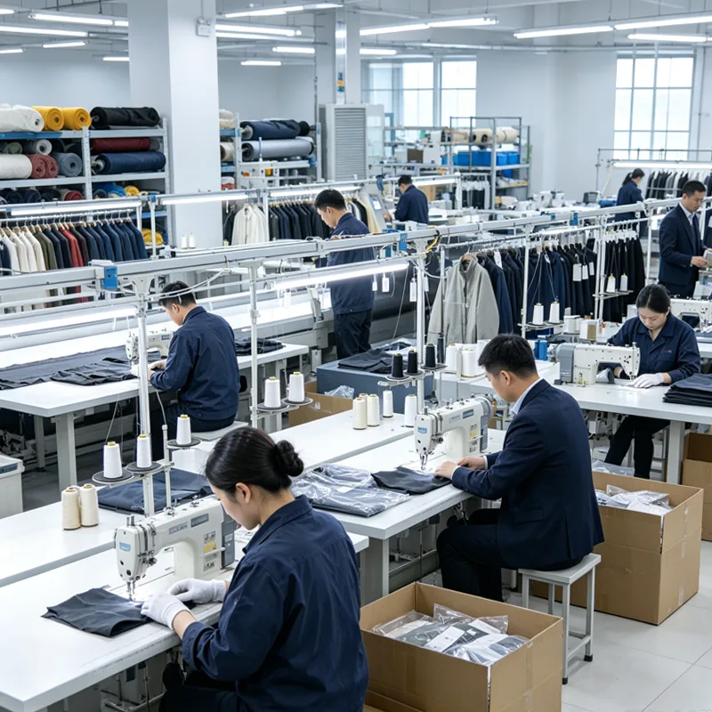custom apparel production factory in China