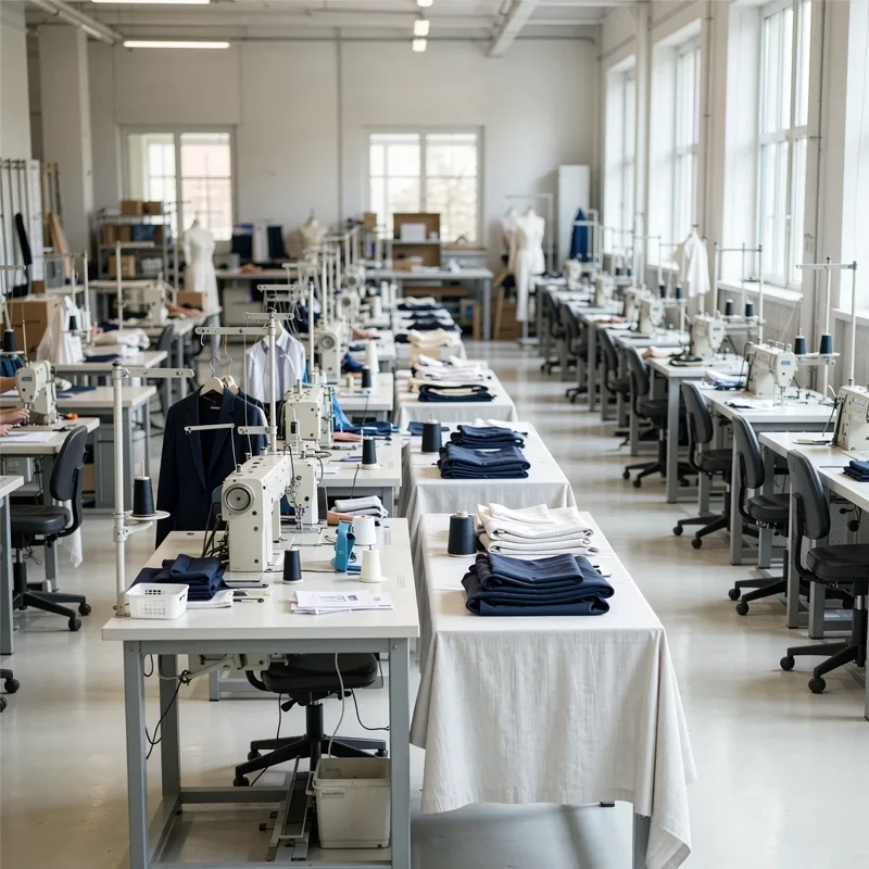 Modern clothing factory production capacity and manufacturing equipment