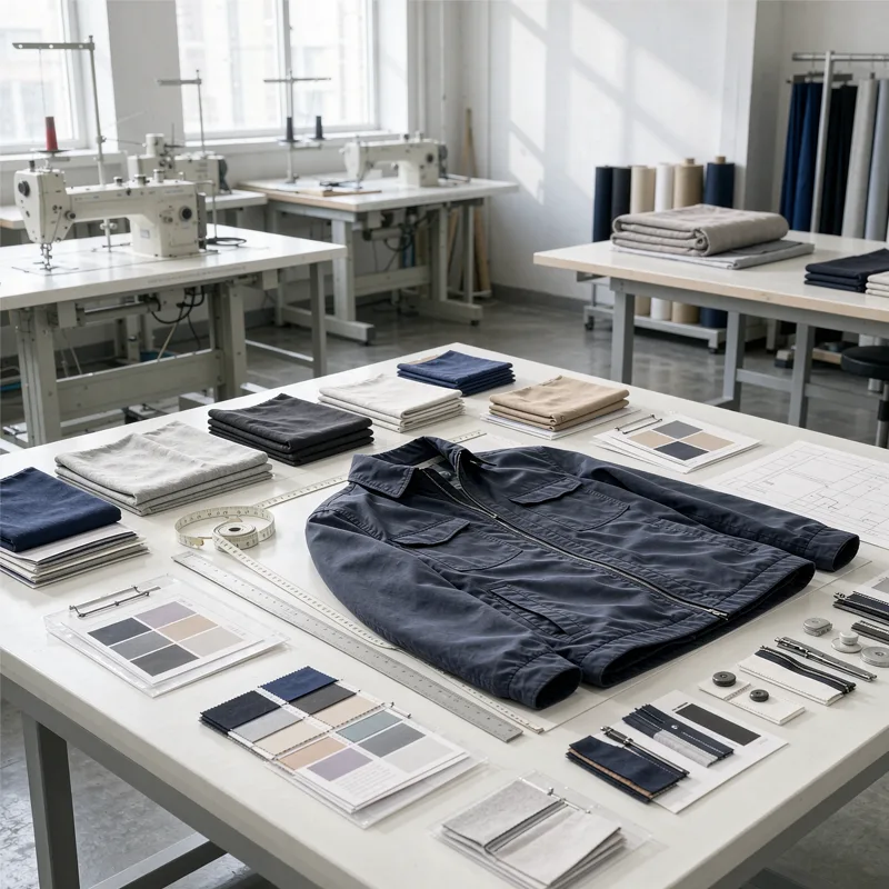 OEM clothing sample approval with garment measurements and quality inspection