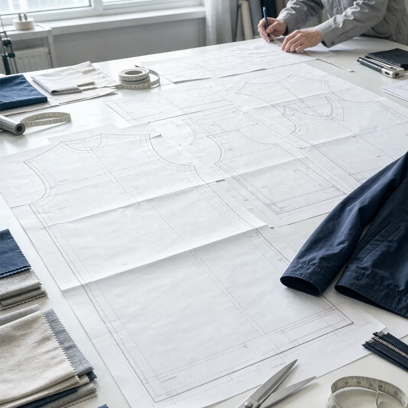 China ODM clothing factory pattern making and sample development