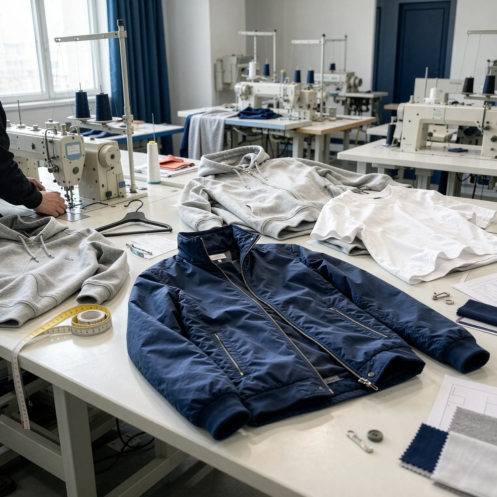 clothing OEM manufacturing process from approved sample to bulk production