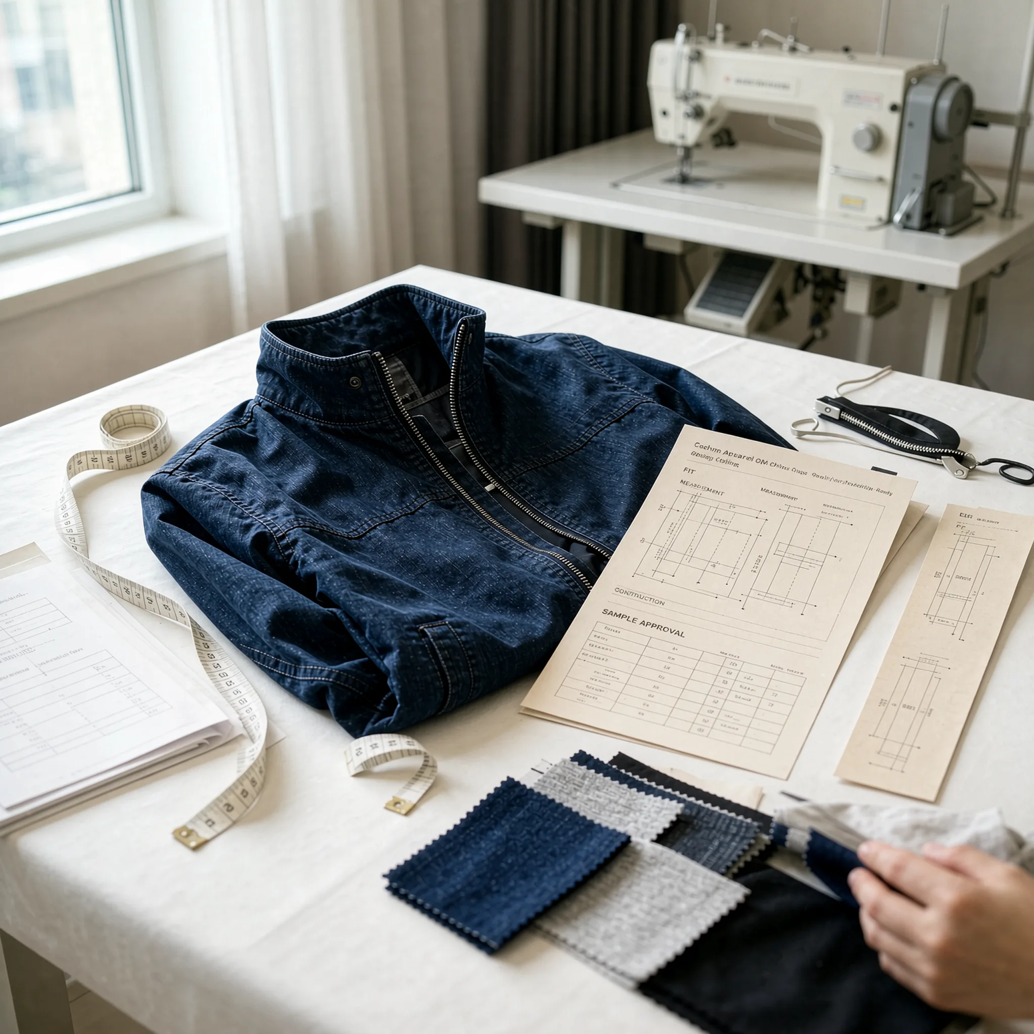 custom apparel OEM sample development and fit checking