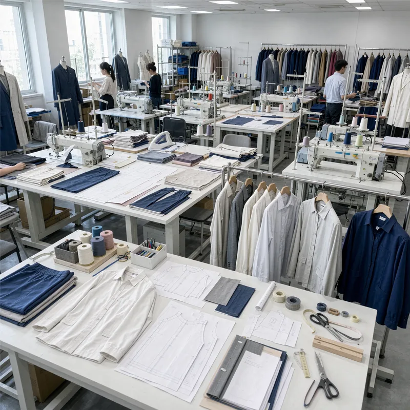 custom clothing manufacturer OEM production process from sampling to bulk production