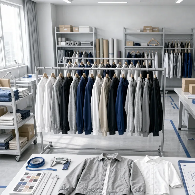 Clothing factory quality control inspection during apparel production